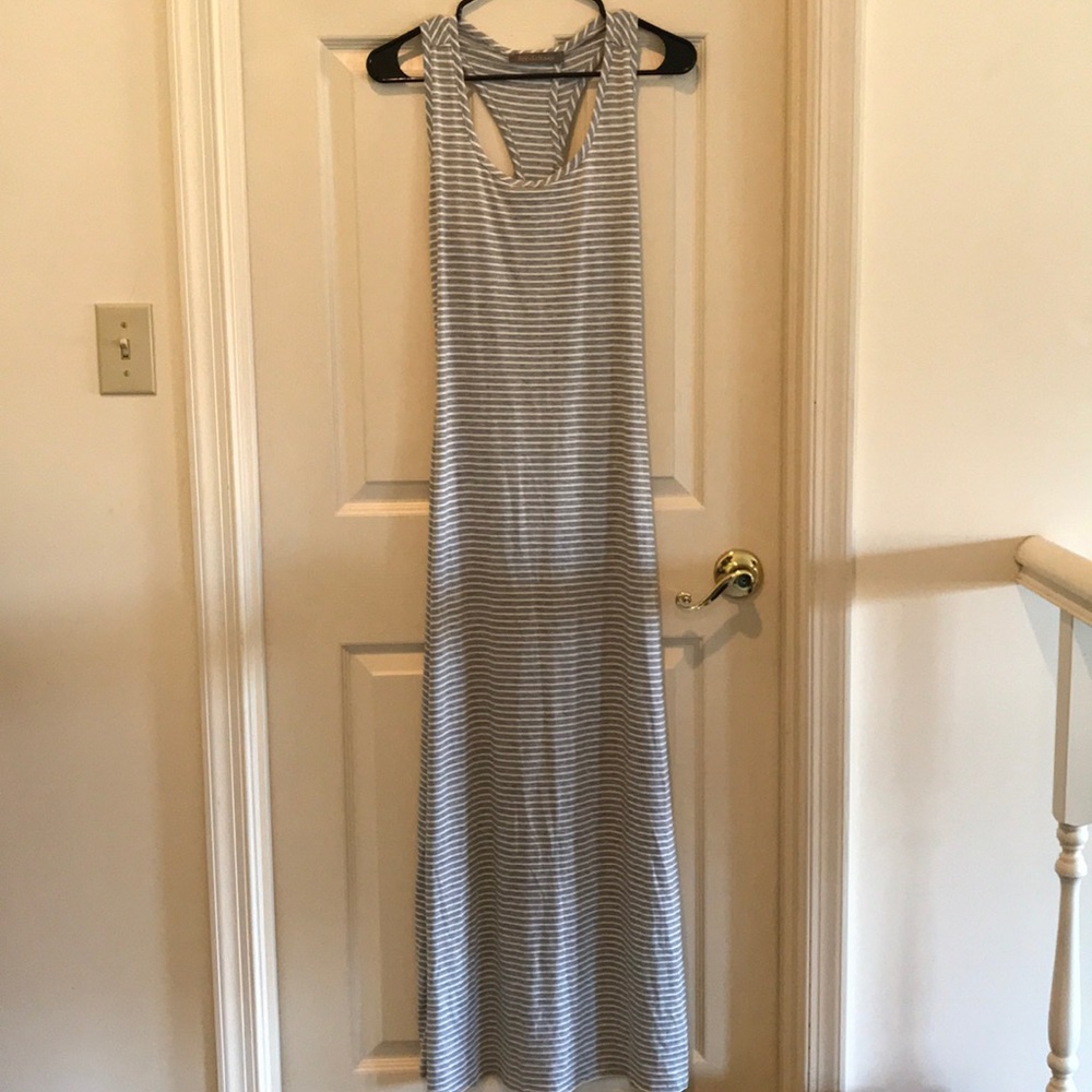 M finn&clover gray & white striped dress